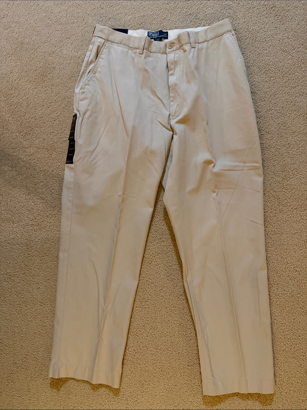 Polo by Ralph Lauren Men's Khaki Cream Chinos 36x30 NWT Prospect Pant